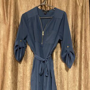 Blue Dress with Belt
